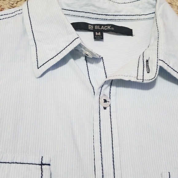Rue 21-BLACK Men's Button down (Medium) - Picture 3 of 5